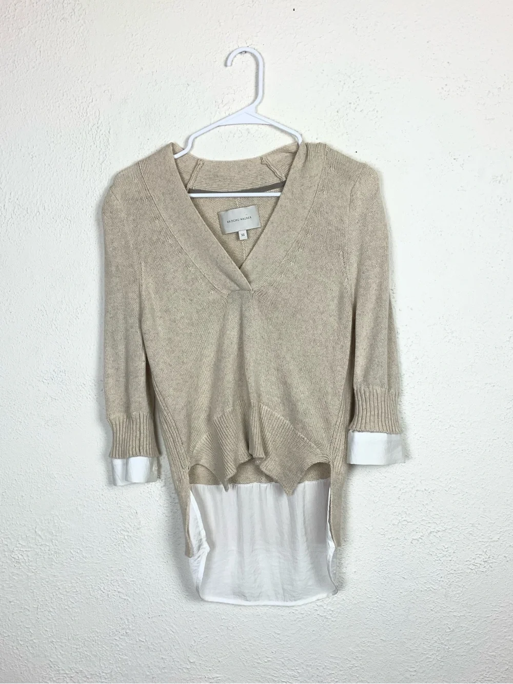 Brochu Walker The Holm Layered Vee Sweater size xs
